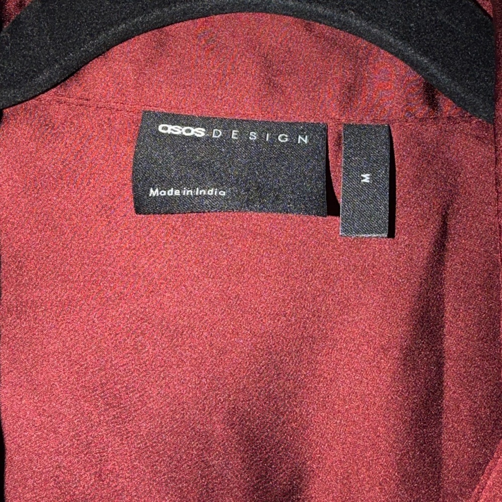 ASOS Design Maroon Satin - Picture 2 of 2